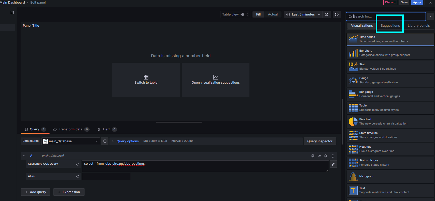 Screenshot of Hadoop and Kafka and Grafana for Job Posting Data Analysis